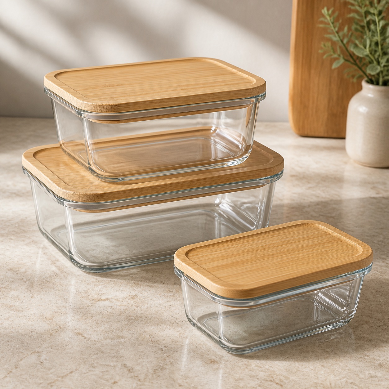 Glass food containers