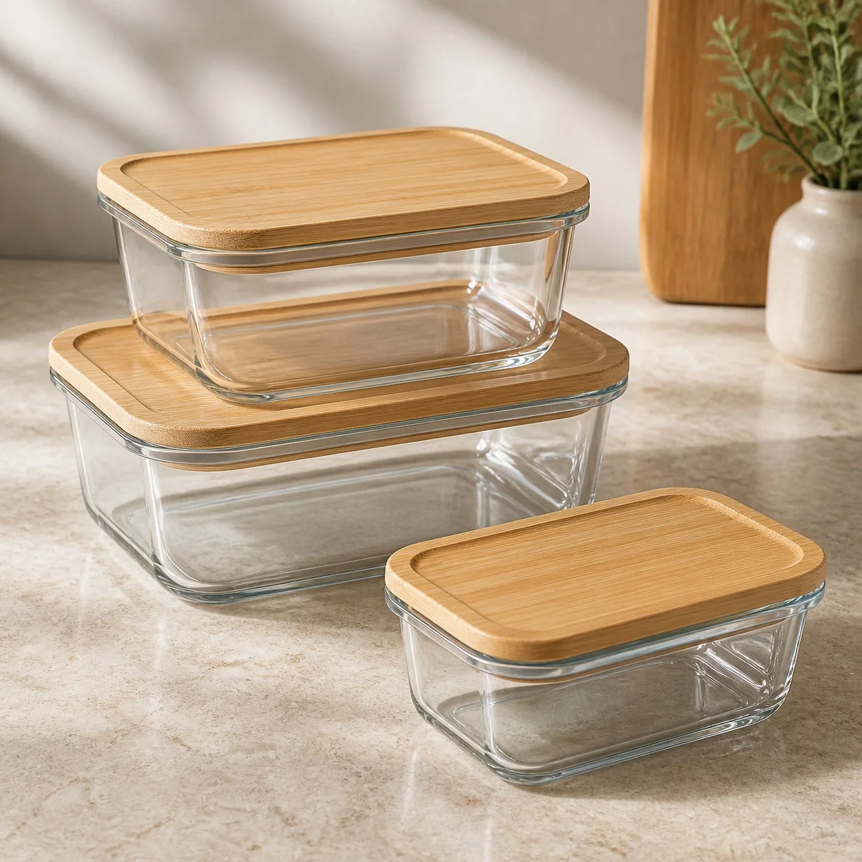 Glass food containers